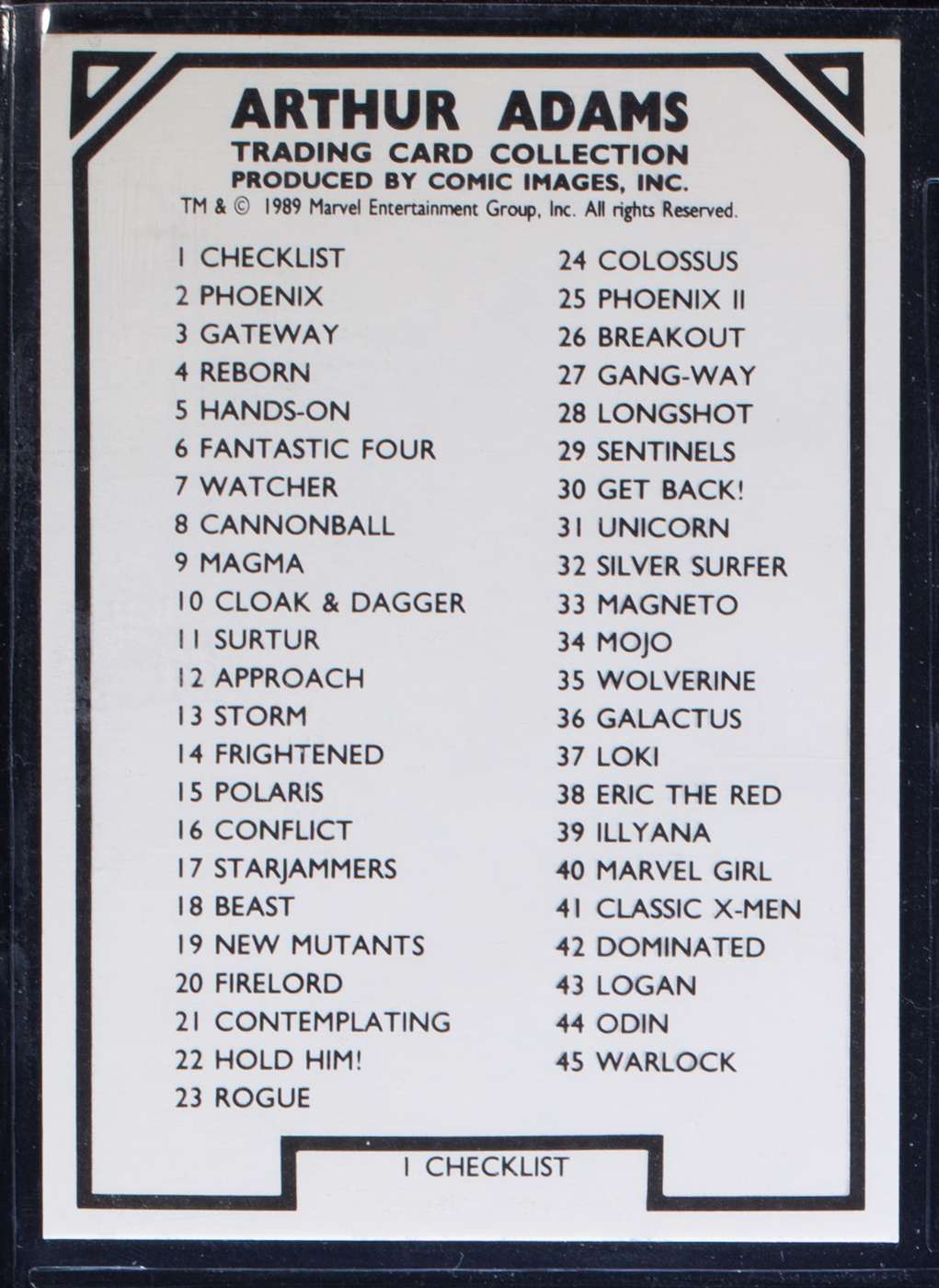 Checklist