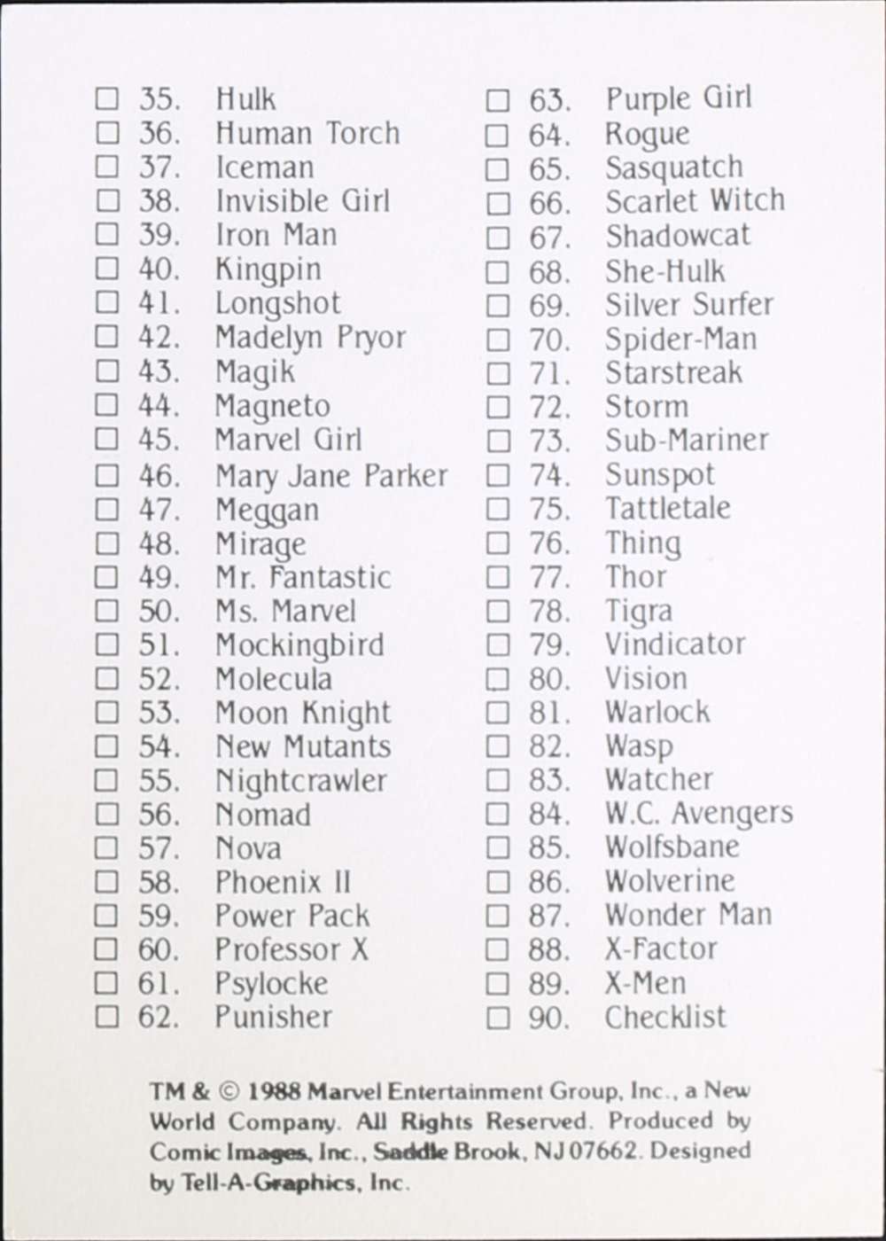 Checklist