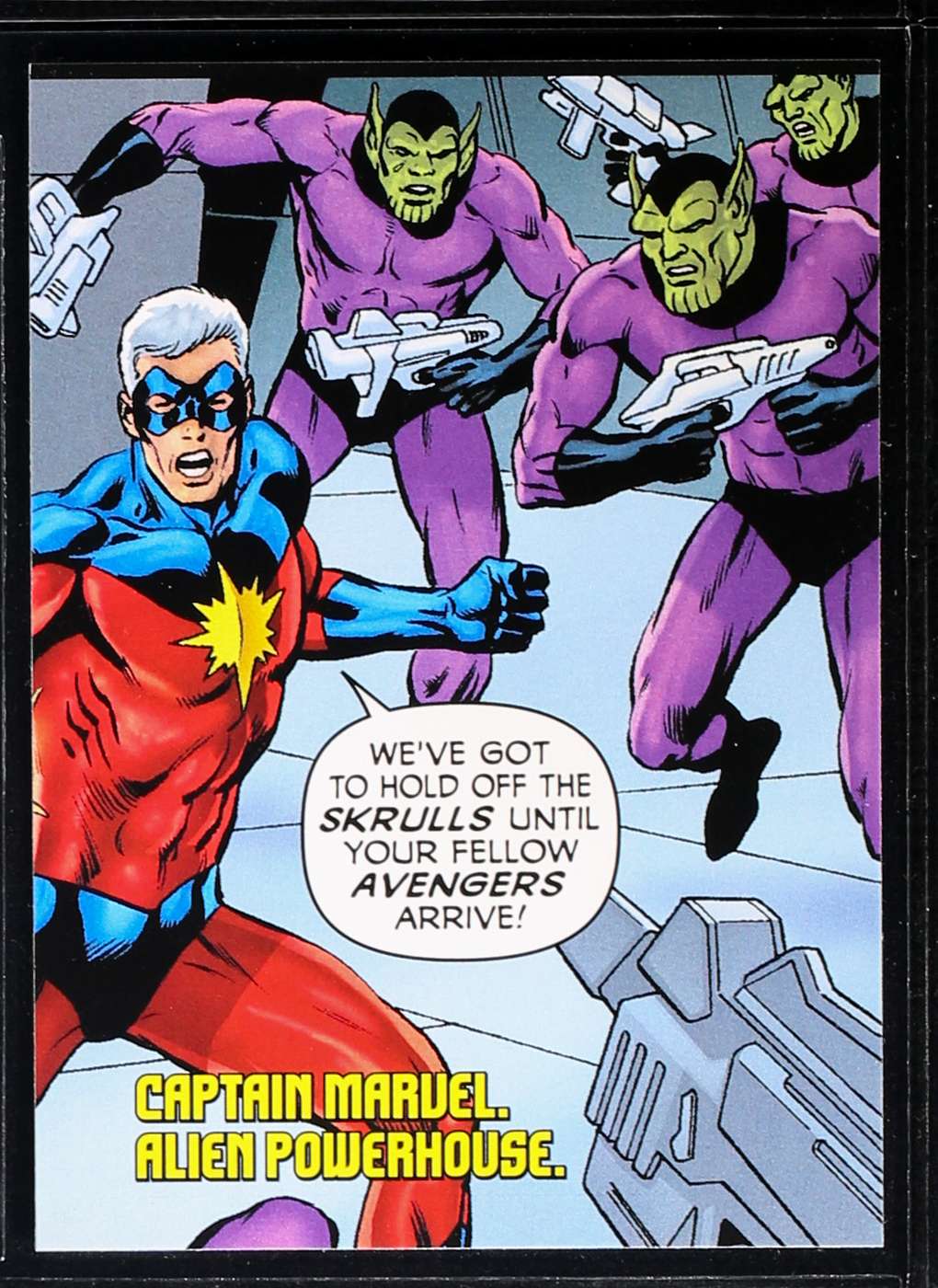 CAPTAIN MARVEL. ALIEN POWERHOUSE.
