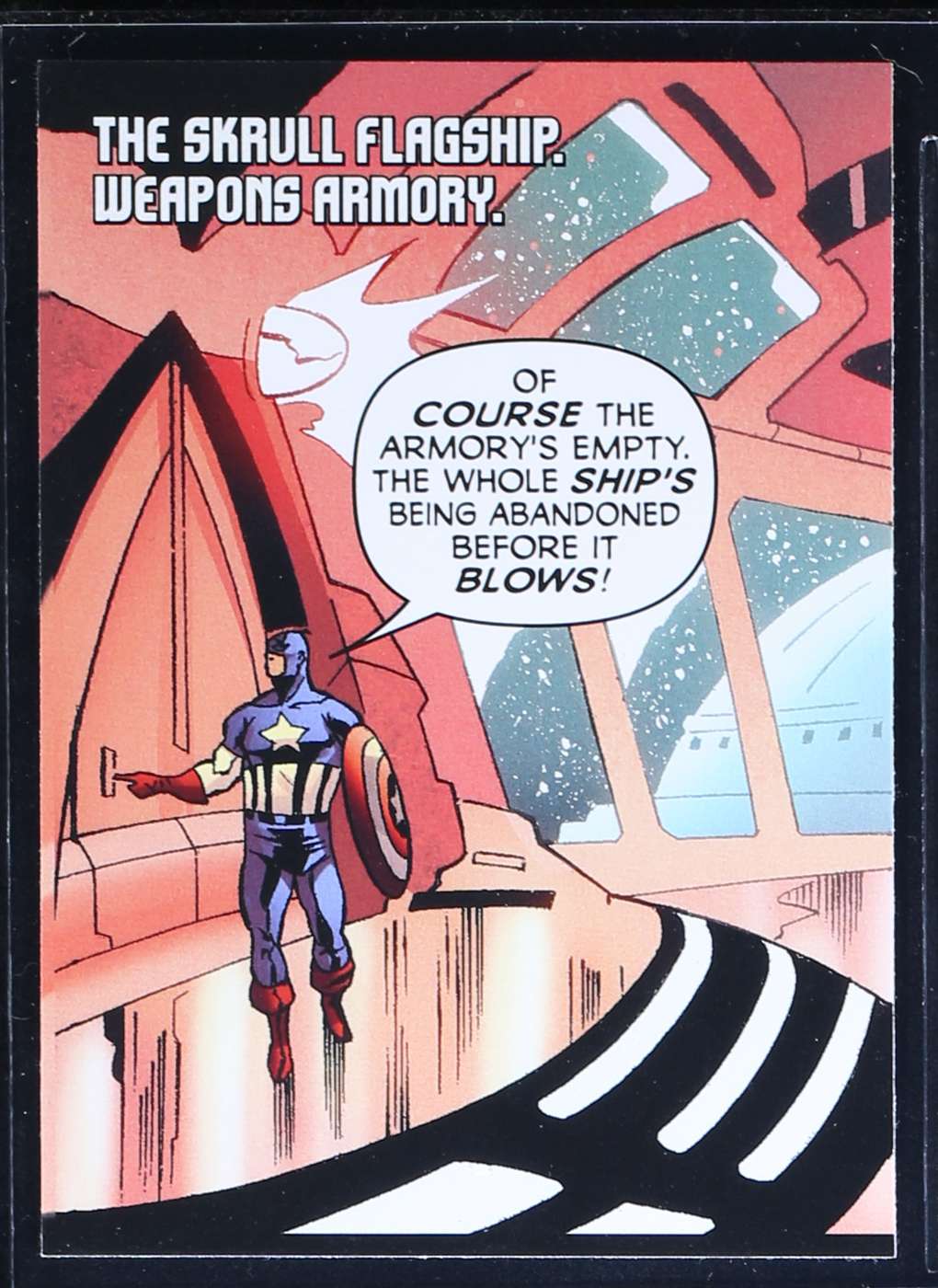 THE SKRULL FLAGSHIP. WEAPONS ARMORY.