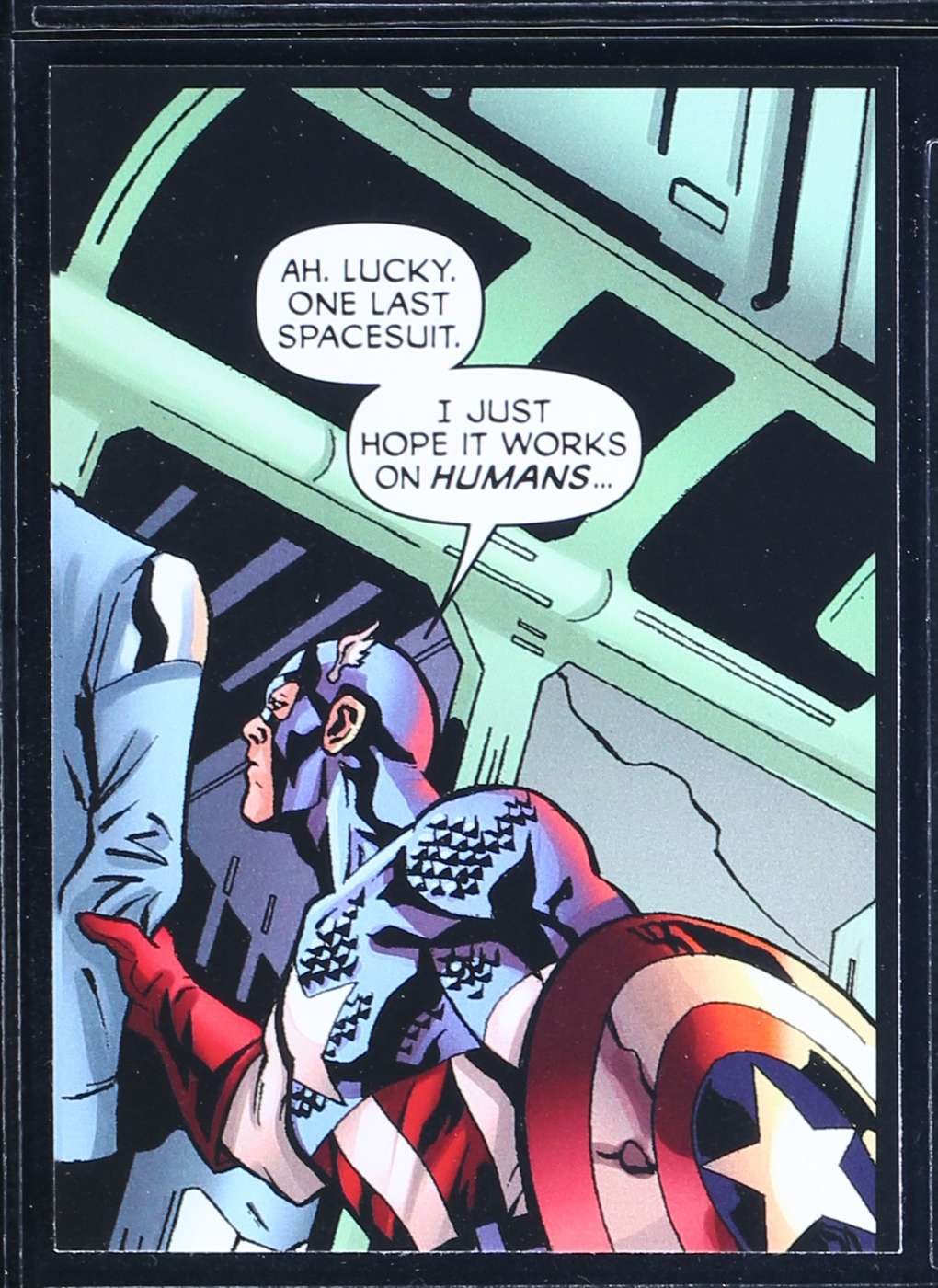 Ah. Lucky. One last spacesuit. I just hope it